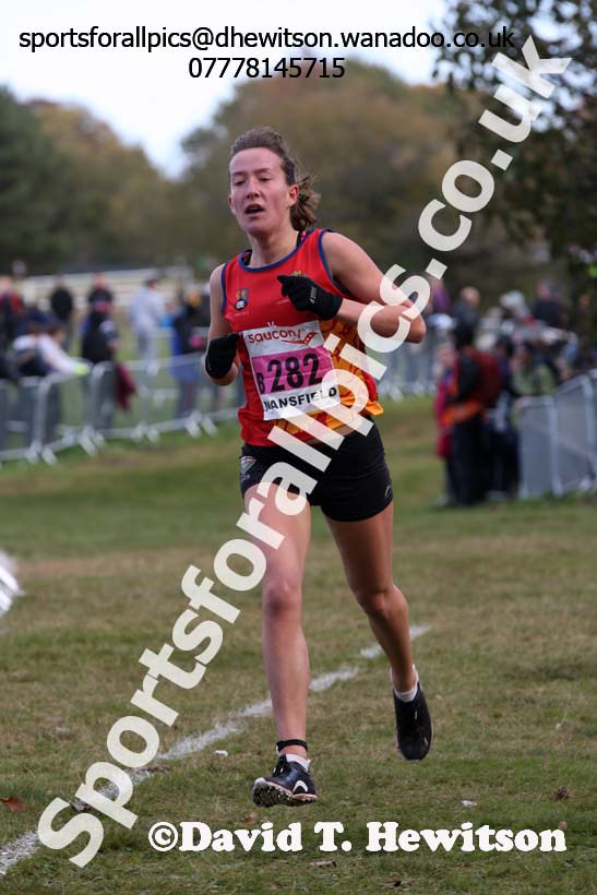 Junior women, 2016 National Cross Cpuntry Relays, Berry Hill Park, Mansfield. Photo: David T. Hewitson/Sports for All Pics